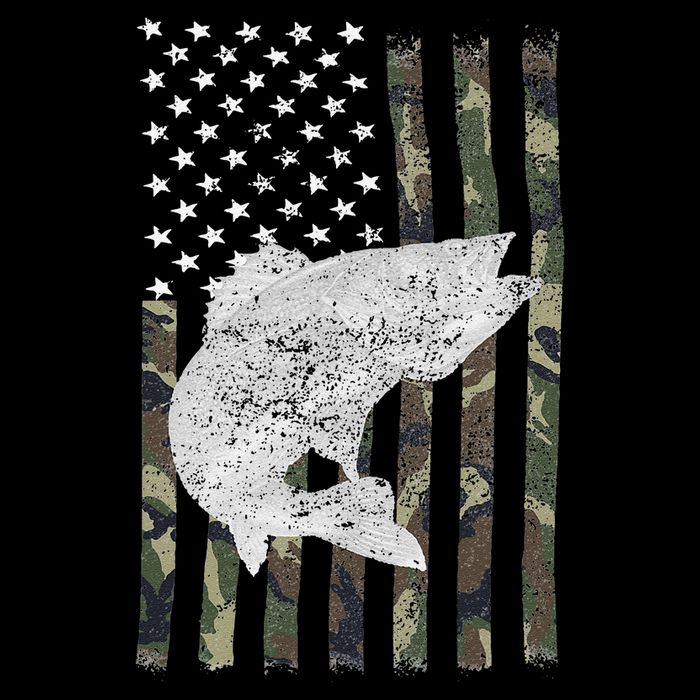 Camouflage Flag Walleye Fishing Angler 16 in Basic Backpack