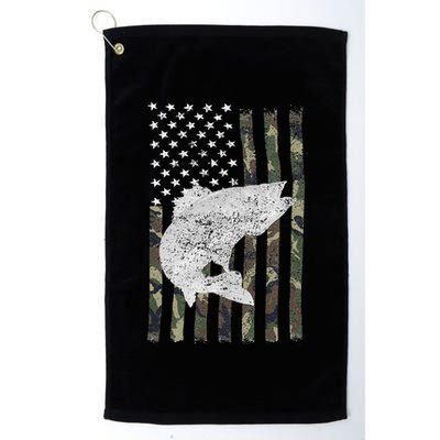 Camouflage Flag Walleye Fishing Angler Golf Towel