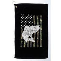 Camouflage Flag Walleye Fishing Angler Golf Towel