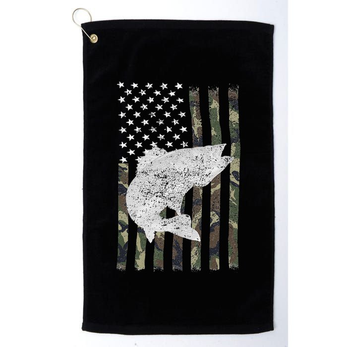 Camouflage Flag Walleye Fishing Angler Golf Towel