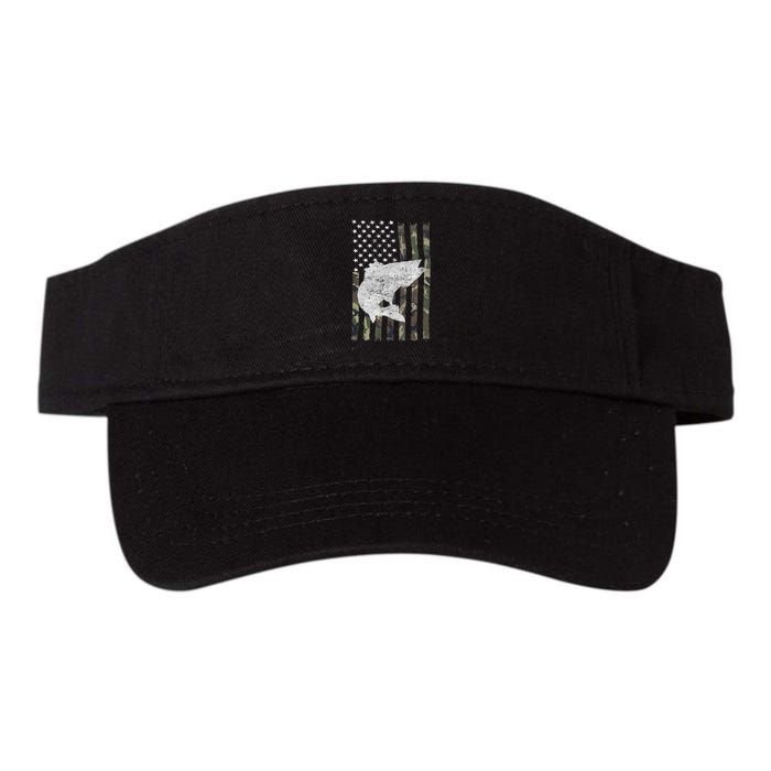 Camouflage Flag Walleye Fishing Angler Visor