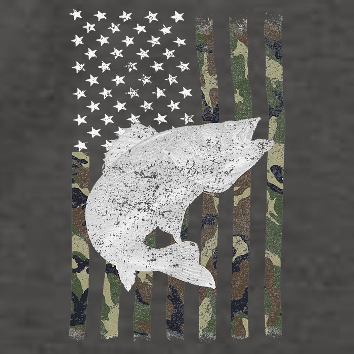 Camouflage Flag Walleye Fishing Angler Vector Backpack