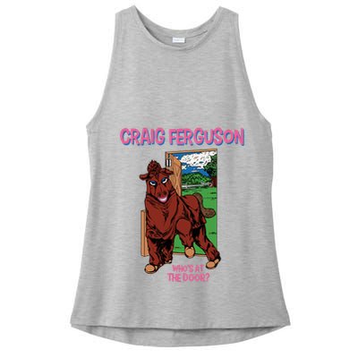 Craig Ferguson WhoS At The Door Ladies PosiCharge Tri-Blend Wicking Tank