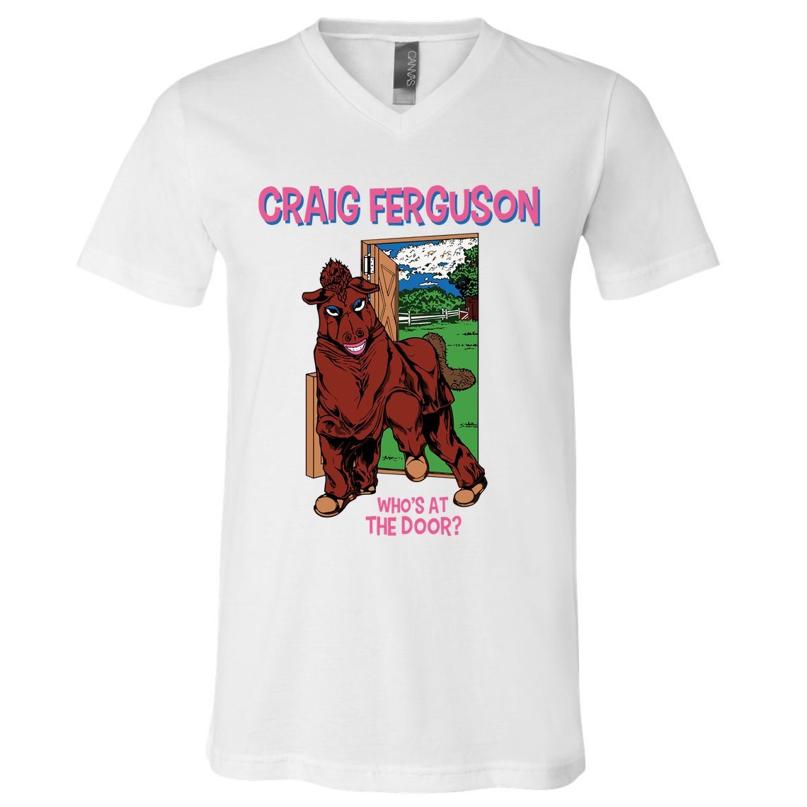 Craig Ferguson WhoS At The Door V-Neck T-Shirt