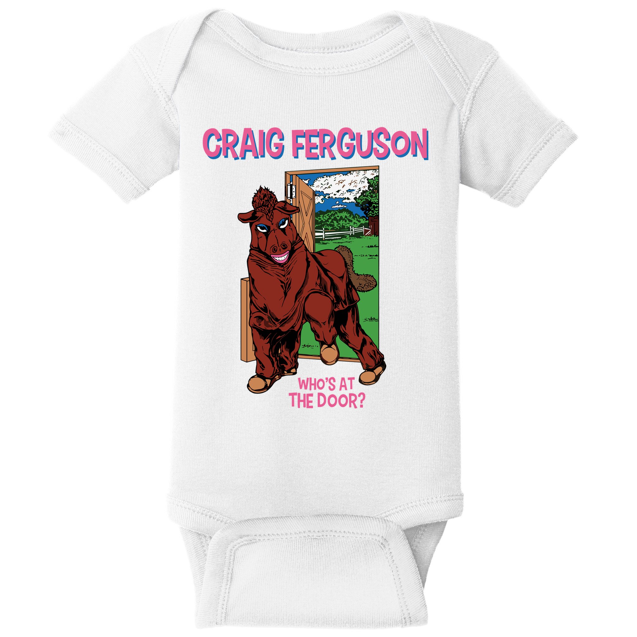 Craig Ferguson WhoS At The Door Baby Bodysuit