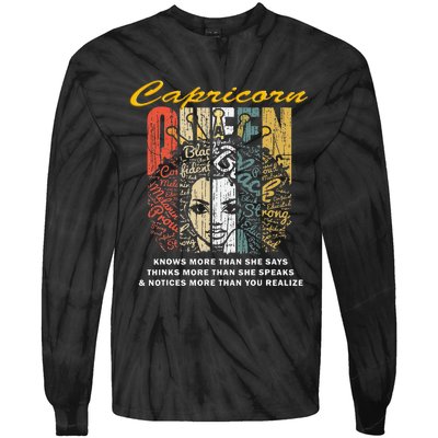 Capricorn for Wo Birthday Gifts Tie-Dye Long Sleeve Shirt