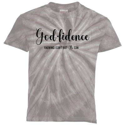 Christian For Women Godfidence Trust God Faith Gift Kids Tie-Dye T-Shirt