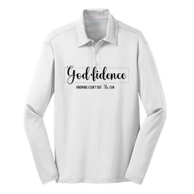 Christian For Women Godfidence Trust God Faith Gift Silk Touch Performance Long Sleeve Polo