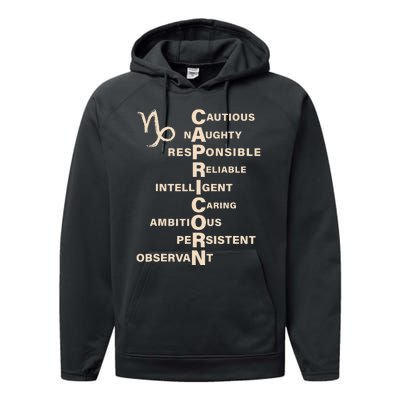 Capricorn For Wo Gifts Sign Performance Fleece Hoodie