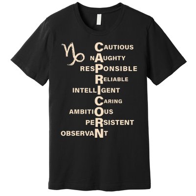 Capricorn For Wo Gifts Sign Premium T-Shirt