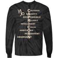 Capricorn For Wo Gifts Sign Tie-Dye Long Sleeve Shirt