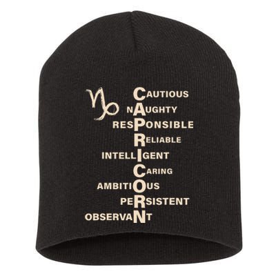 Capricorn For Wo Gifts Sign Short Acrylic Beanie