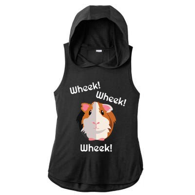 Cute Funny Wheek Guinea Pig Owner Cavy Lover Ladies PosiCharge Tri-Blend Wicking Draft Hoodie Tank