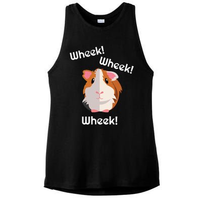 Cute Funny Wheek Guinea Pig Owner Cavy Lover Ladies PosiCharge Tri-Blend Wicking Tank