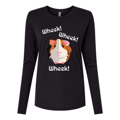 Cute Funny Wheek Guinea Pig Owner Cavy Lover Womens Cotton Relaxed Long Sleeve T-Shirt