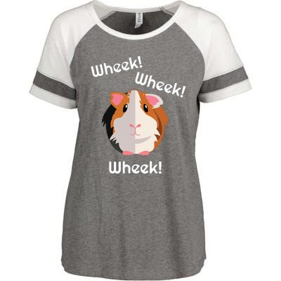 Cute Funny Wheek Guinea Pig Owner Cavy Lover Enza Ladies Jersey Colorblock Tee