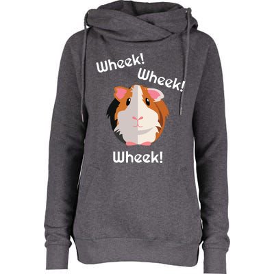 Cute Funny Wheek Guinea Pig Owner Cavy Lover Womens Funnel Neck Pullover Hood