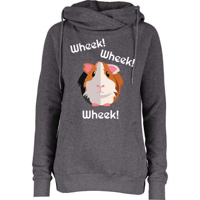 Cute Funny Wheek Guinea Pig Owner Cavy Lover Womens Funnel Neck Pullover Hood