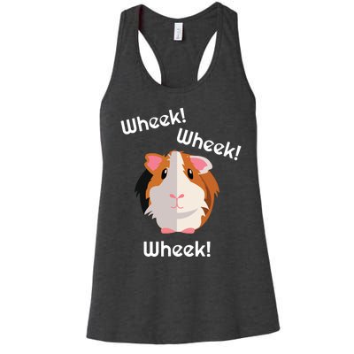 Cute Funny Wheek Guinea Pig Owner Cavy Lover Women's Racerback Tank