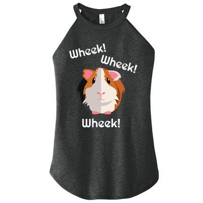 Cute Funny Wheek Guinea Pig Owner Cavy Lover Women’s Perfect Tri Rocker Tank