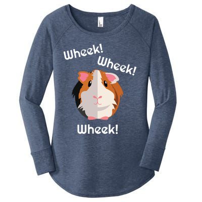 Cute Funny Wheek Guinea Pig Owner Cavy Lover Women's Perfect Tri Tunic Long Sleeve Shirt