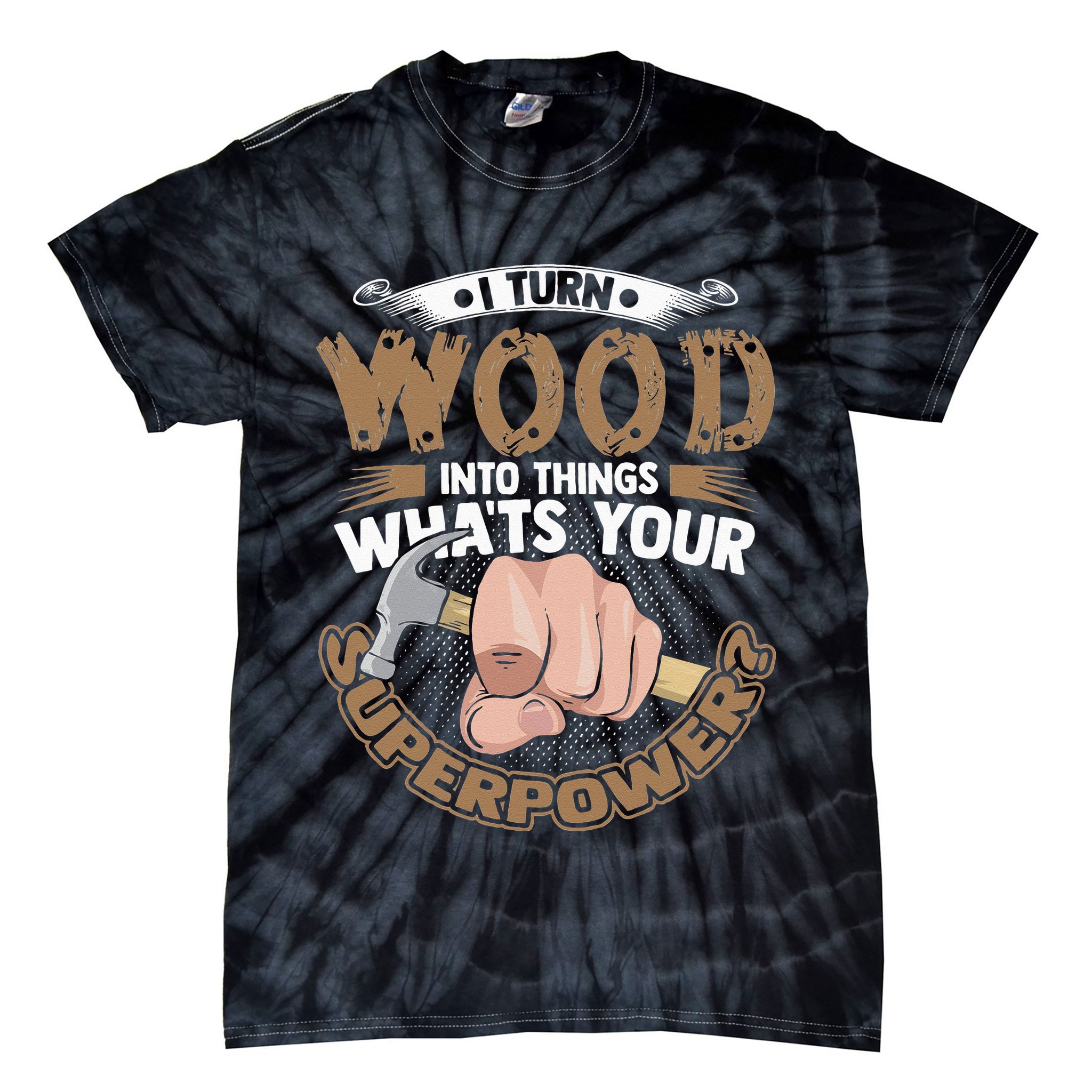 Carpenter Funny Woodworker Carpentry Cabinemaker Tie-Dye T-Shirt