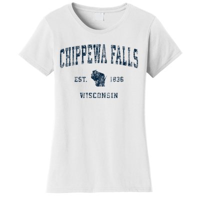 Chippewa Falls Wisconsin Wi Vintage Sports Design Women's T-Shirt