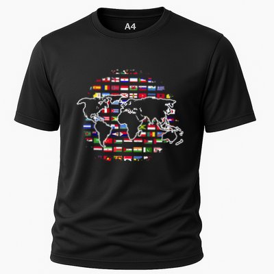 Country Flags World Map Traveling International World Flags Performance Shirt