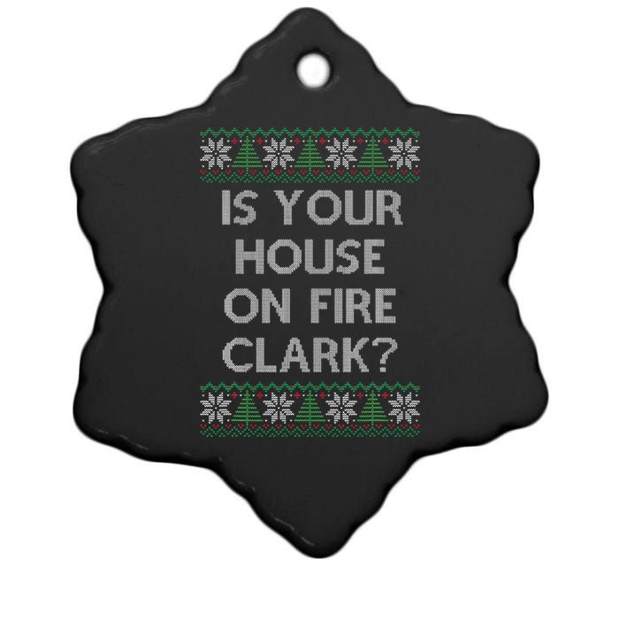 Christmas Family Winter Vacation Ugly Sweater Ceramic Star Ornament