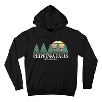 Chippewa Falls Wi Vintage Throwback Retro 70s Design Hoodie