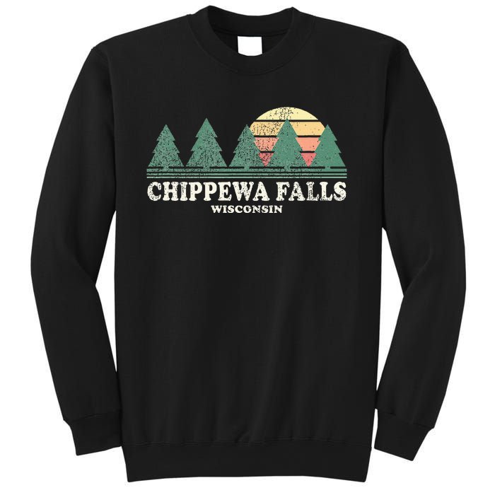 Chippewa Falls Wi Vintage Throwback Retro 70s Design Sweatshirt