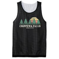 Chippewa Falls Wi Vintage Throwback Retro 70s Design Mesh Reversible Basketball Jersey Tank