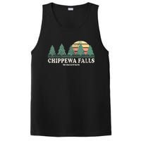 Chippewa Falls Wi Vintage Throwback Retro 70s Design PosiCharge Competitor Tank