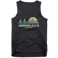 Chippewa Falls Wi Vintage Throwback Retro 70s Design Tank Top