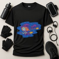 Cute Flying Witch Cooling Performance Crew T-Shirt