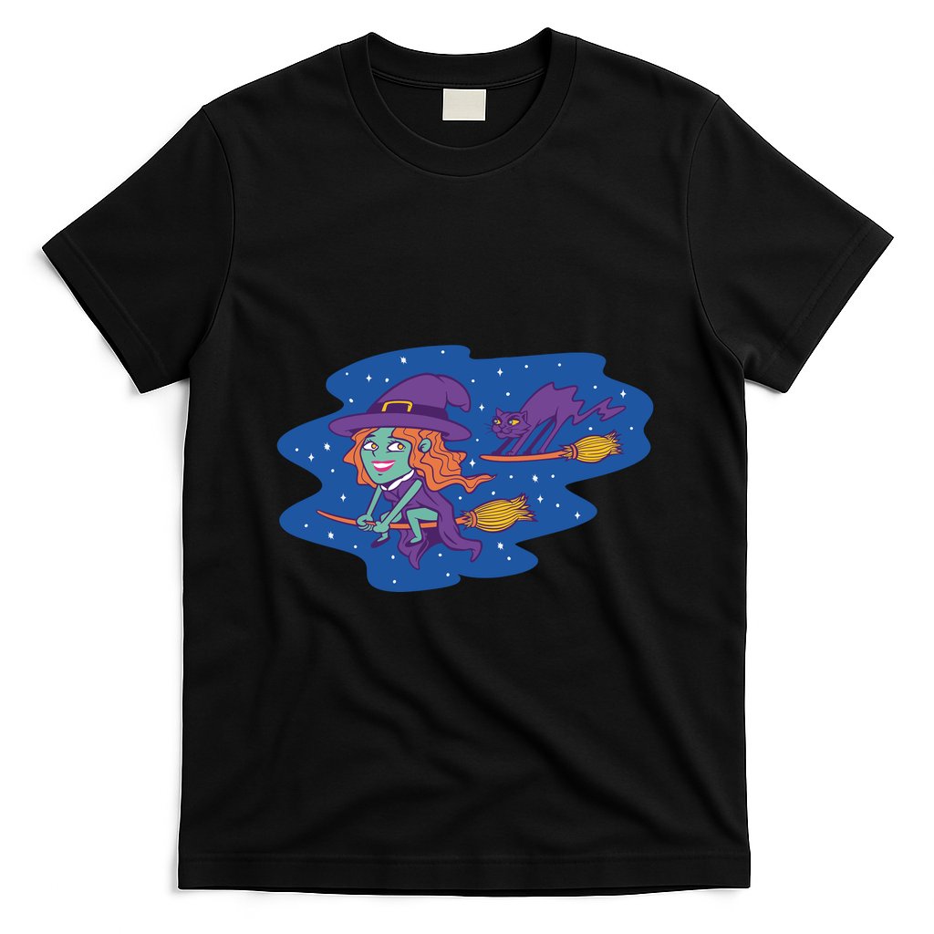 Cute Flying Witch T-Shirt