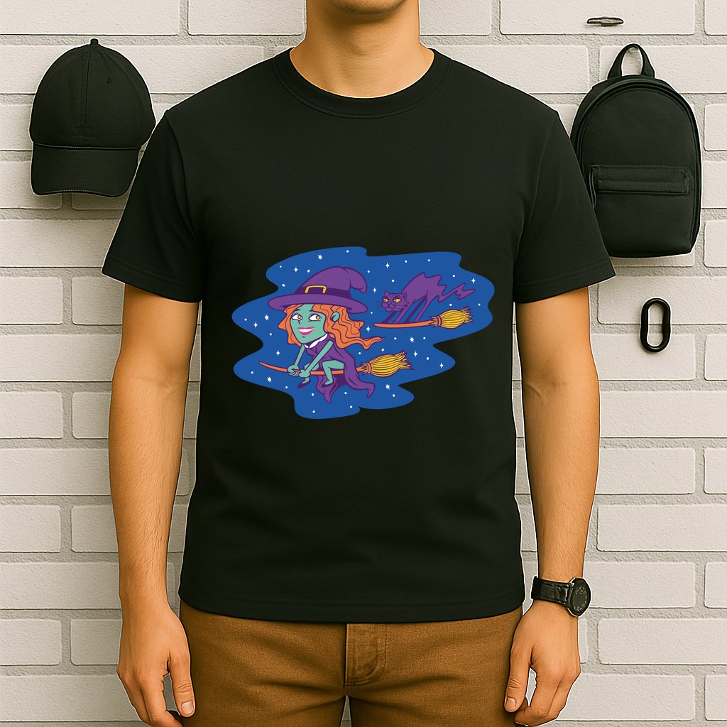 Cute Flying Witch T-Shirt