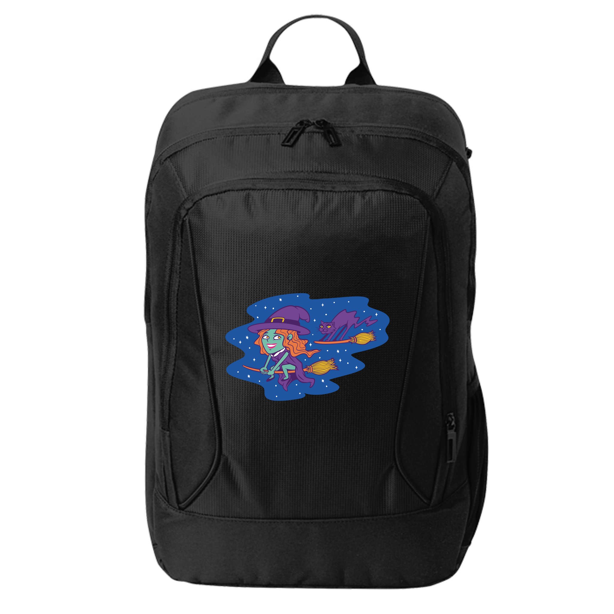 Cute Flying Witch City Backpack
