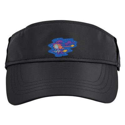 Cute Flying Witch Adult Drive Performance Visor