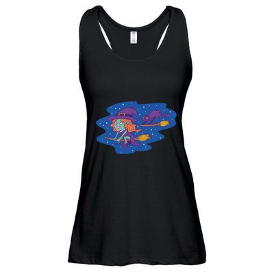 Cute Flying Witch Ladies Essential Flowy Tank