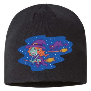 Cute Flying Witch Sustainable Beanie