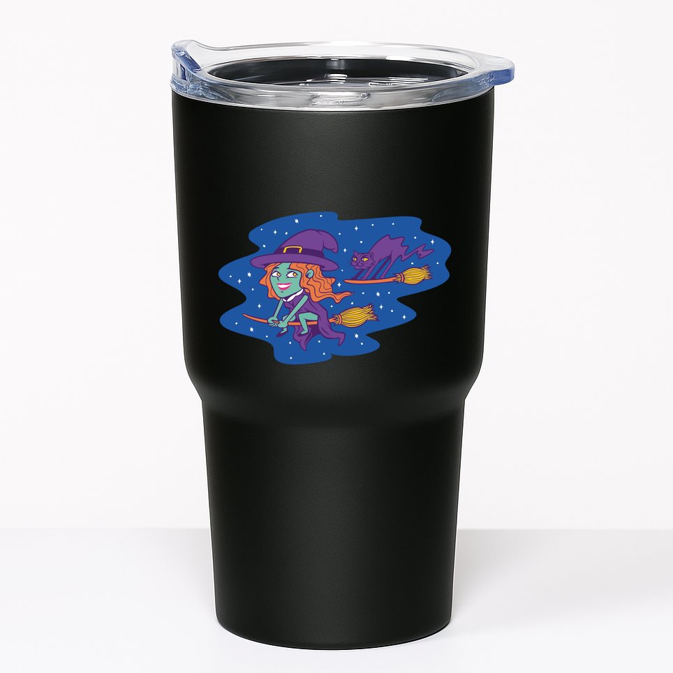 Cute Flying Witch Tumbler