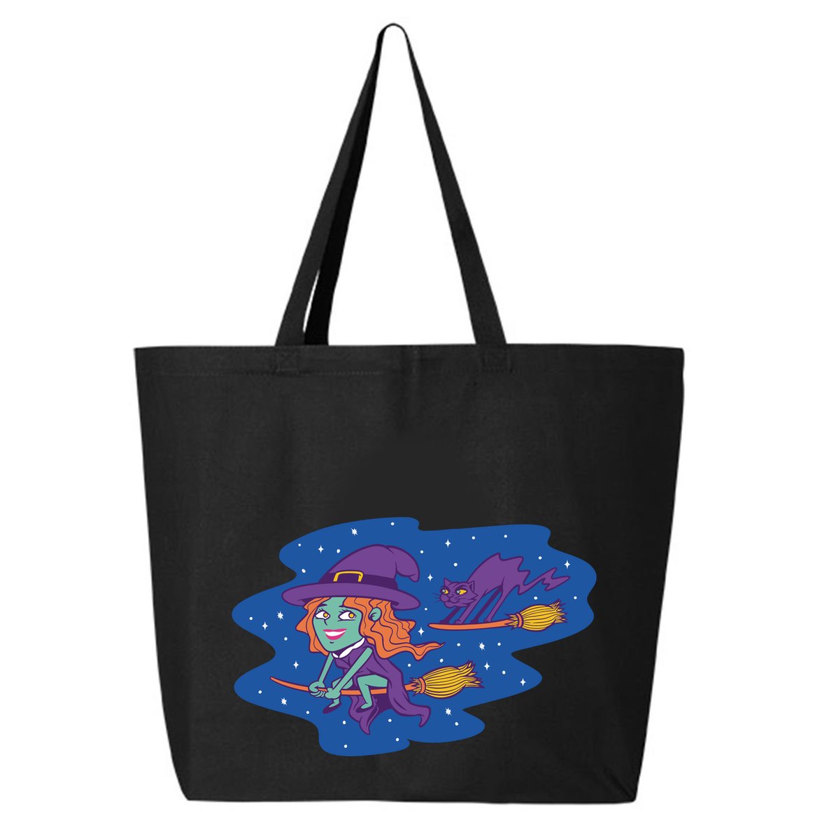 Cute Flying Witch 25L Jumbo Tote