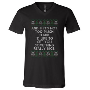 Christmas Family Winter Vacation Ugly Sweater V-Neck T-Shirt