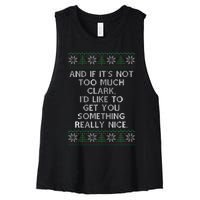 Christmas Family Winter Vacation Ugly Sweater Women's Racerback Cropped Tank