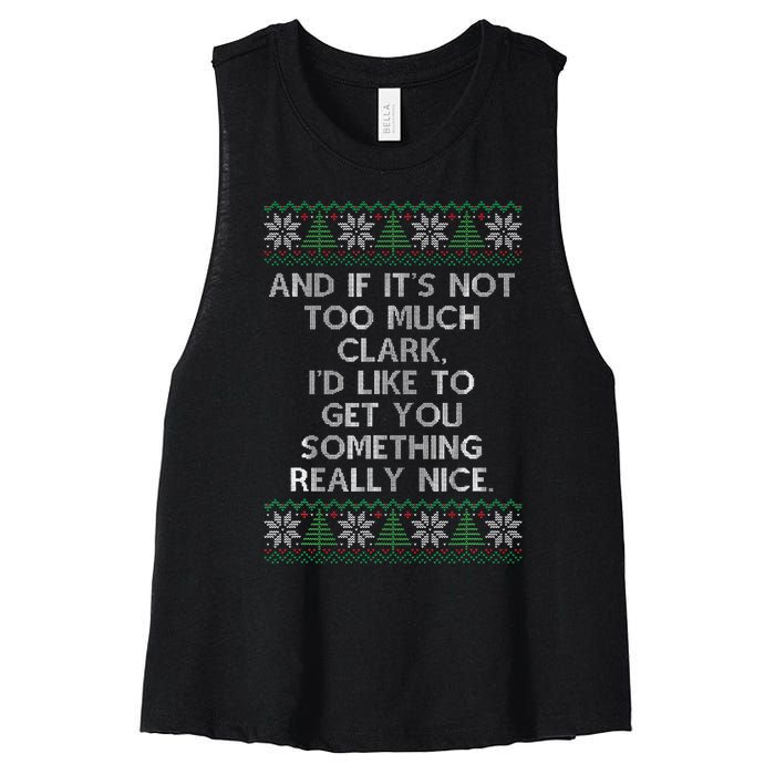 Christmas Family Winter Vacation Ugly Sweater Women's Racerback Cropped Tank