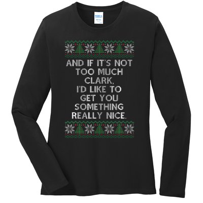 Christmas Family Winter Vacation Ugly Sweater Ladies Long Sleeve Shirt