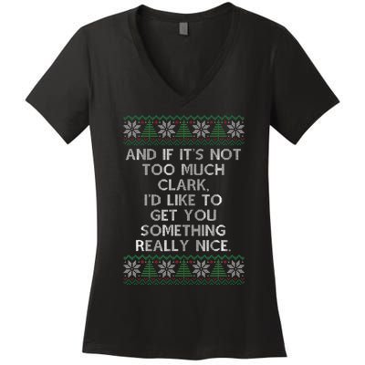 Christmas Family Winter Vacation Ugly Sweater Women's V-Neck T-Shirt