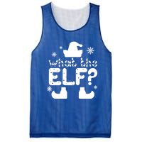 Christmas Funny What The Elf Gift Mesh Reversible Basketball Jersey Tank