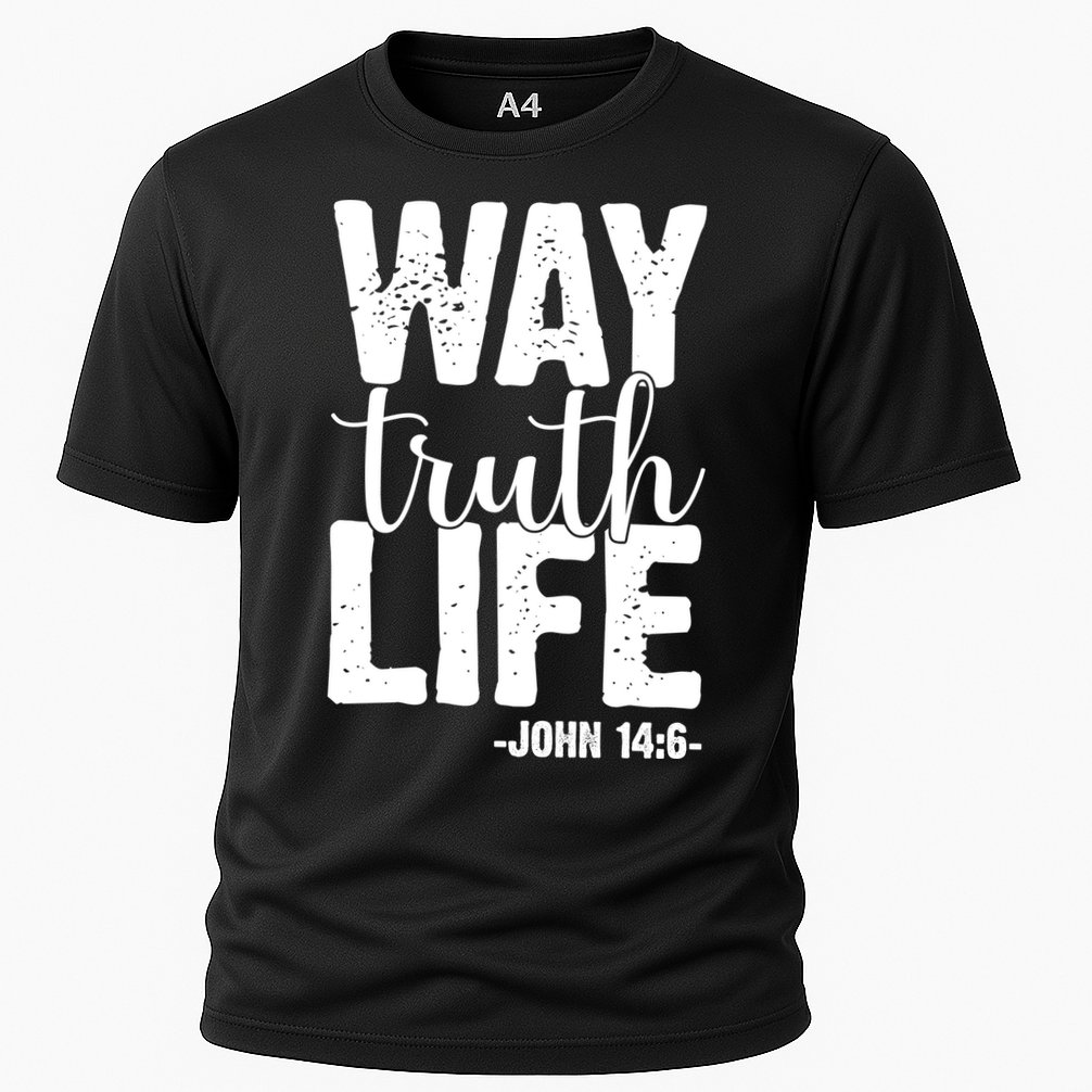 Christian Faith Way Truth Life Jesus Gift Cooling Performance Crew T-Shirt